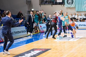 Apsaugos įsikišimo pareikalavusiame KMT ketvirtfinalyje – „Wolves“ smūgis jonaviškiams