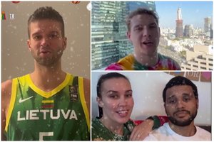 Lietuvos krepšinio žvaigždžių šventiniai linkėjimai – iš Europos čempionato parvežti medalį