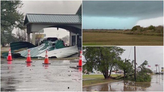 JAV nuniokojo tornadai ir liūtys: žuvo bent vienas žmogus, vertinami nuostoliai