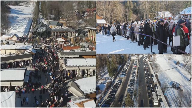 Po Kalėdų Zakopanę užplūdo turistai: prie populiariausių vietų nusidriekė eilės