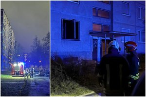 Iš degančio buto Vilniuje prieš pat Naujuosius išgelbėtas žmogus