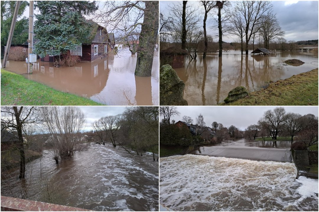 Gyventojų užfiksuotuose kadruose – gamtos stichijos galybė.<br>Lrytas koliažas.