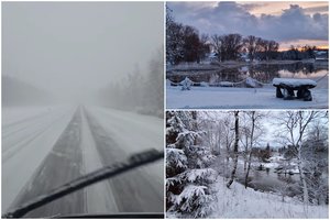 Dalį Lietuvos užklojo sniegas, tačiau stebėjosi gyventojai ne tuo: užfiksavo įdomų reiškinį