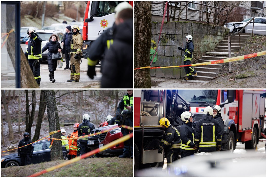 Sprogo daugiabutis Vilniuje<br>Lrytas koliažas