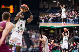 Įspūdingame mūšyje trijulės traukiamas „Žalgiris“ dramatiškai pranoko „7bet-Lietkabelį“