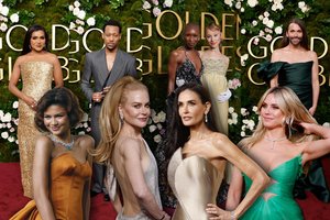 Ant „Auksinių gaublių“ raudonojo kilimo – išsipusčiusios žvaigždės: stebino elegancija