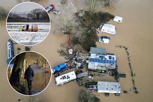 Jungtinę Karalystę talžo stichijos – vienur auga pusnys, kitur skandina potvyniai: „Per 10 metų nieko panašaus nemačiau“