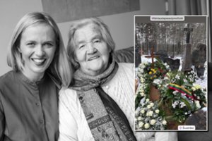 Ž. Kropaitės-Basiulės močiutė atgulė amžino poilsio: parodė gėlėmis nuklotą kapą ir neslėpė dėkingumo