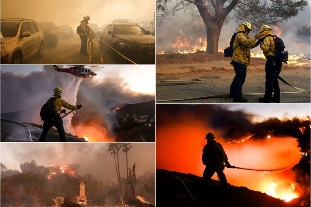  Los Andželas.<br> Lrytas koliažas.
