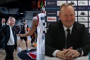 Šypsenos neslėpęs K. Maksvytis varžovams priminė esminę krepšinio detalę ir džiaugėsi auklėtinių charakteriu