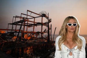 Los Andžele liepsnose paskendo prabangi Paris Hilton vila: „Niekam nelinkėčiau to patirti“