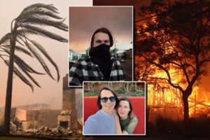 Los Andželą niokojant gaisrams S. Baradinskas ir B. Tiškevič buvo priversti palikti namus: „Siaubinga“