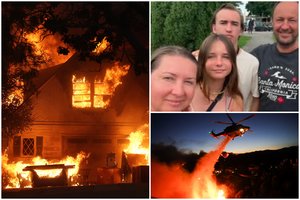 Baisiausiu košmaru virtęs gaisras Kalifornijoje paliko lietuvių šeimą be nieko: sudegė viskas, ką turėjome