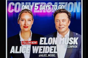 E. Muskas dar kartą įsikišo į Europos politiką ragindamas balsuoti už AfD ir jos lyderę