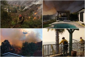 Gaisrų Los Andžele aukų skaičius išaugo iki 16