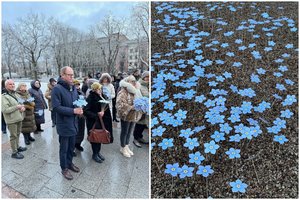 Sausio 13-osios išvakarėse Kaune pražydo „Neužmirštuolių pieva“