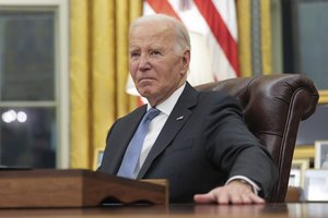 J. Bideno atsisveikinimo kalba: prabilo apie Amerikos galybę pasaulinėje arenoje bei paramą Ukrainai