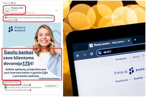Neužkibkite ant sukčių kabliuko: įspėja, kad šios bankų reklamos – suklastotos