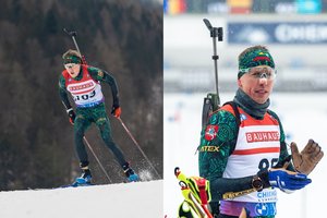 Įspūdingai kovojęs Lietuvos biatlonininkų kvartetas prasibrovė į pasaulio taurės 10-uką