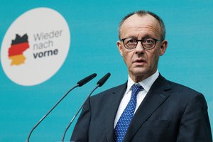 Vokietijos opozicijos lyderis ragina Europą veikti išvien, kai JAV prezidentu bus D. Trumpas