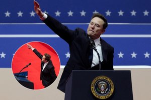 E. Muskas sukėlė sąmyšį per D. Trumpo inauguraciją: rodytą gestą lygina su nacių saliutu