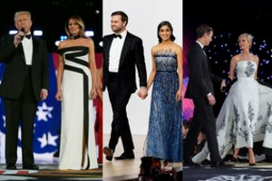 D. Trumpo puotoje – stulbinantys įvaizdžiai: viešnios puošėsi išskirtinai, o M. Trump sublizgėjo ryškiausiai