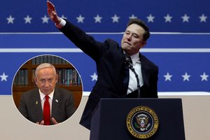 Kilus diskusijoms dėl E. Musko pademonstruoto gesto, B. Netanyahu ėmėsi ginti milijardierių