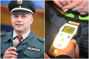 Vilniaus kelių policijos vadovas Dainius Šalomskas darbe užkluptas išgėręs