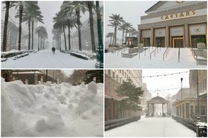 JAV gyvenanti lietuvė pasidalino išskirtiniais kadrais – Naująjį Orleaną užklojo 130 metų nematytos pusnys