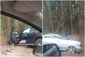 Dviejų automobilių susidūrimas judrioje gatvėje Vilniaus pakraštyje sukėlė spūstys