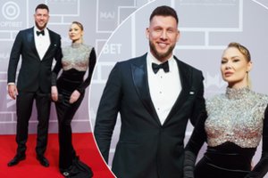 M.A.M.A. raudonuoju kilimu žengusi N. Bunkė demonstravo išskirtinį stilių: suknelę pasisiuvo pati