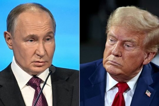 Vladimiras Putinas ir Donaldas Trumpas.