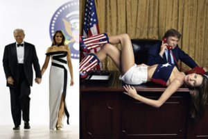 Išsipranašavo ateitį? Masiškai plinta 90-ųjų pabaigoje užfiksuotas pikantiškas D. ir M. Trumpų kadras