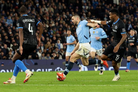 „Manchester City“ ekipa šiaip ne taip įveikė „Club Brugge“.