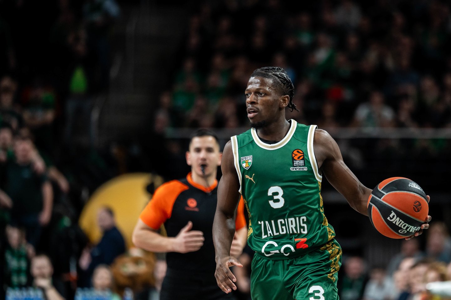 Kauno „Žalgirio“ ir Miuncheno „Bayern“ komandų mačas Eurolygoje.<br>G.Bitvinsko nuotr.
