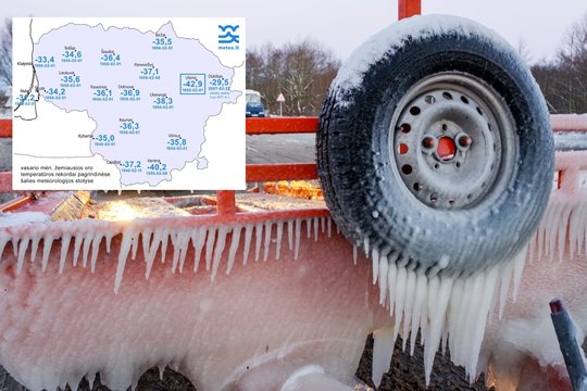 Sunku patikėti, kad buvo taip šalta: temperatūra Utenoje krito iki -42 laipsnių
