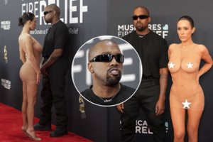 Nuoga Bianca Censori „Grammy“ apdovanojimuose pasirodė su tikslu: atskleistas begėdiškas Kanye Westo motyvas