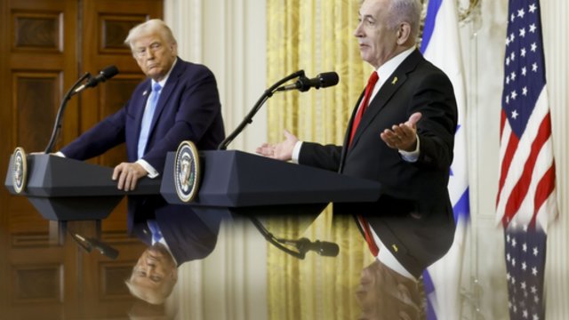 B. Netanyahu giria D. Trumpo planą dėl Gazos: tai pirma gera idėja