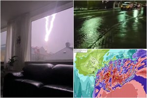 Islandiją talžė itin galinga audra: virto medžiai, tvino gatvės, vėjo gūsiai siekė 66 m/s