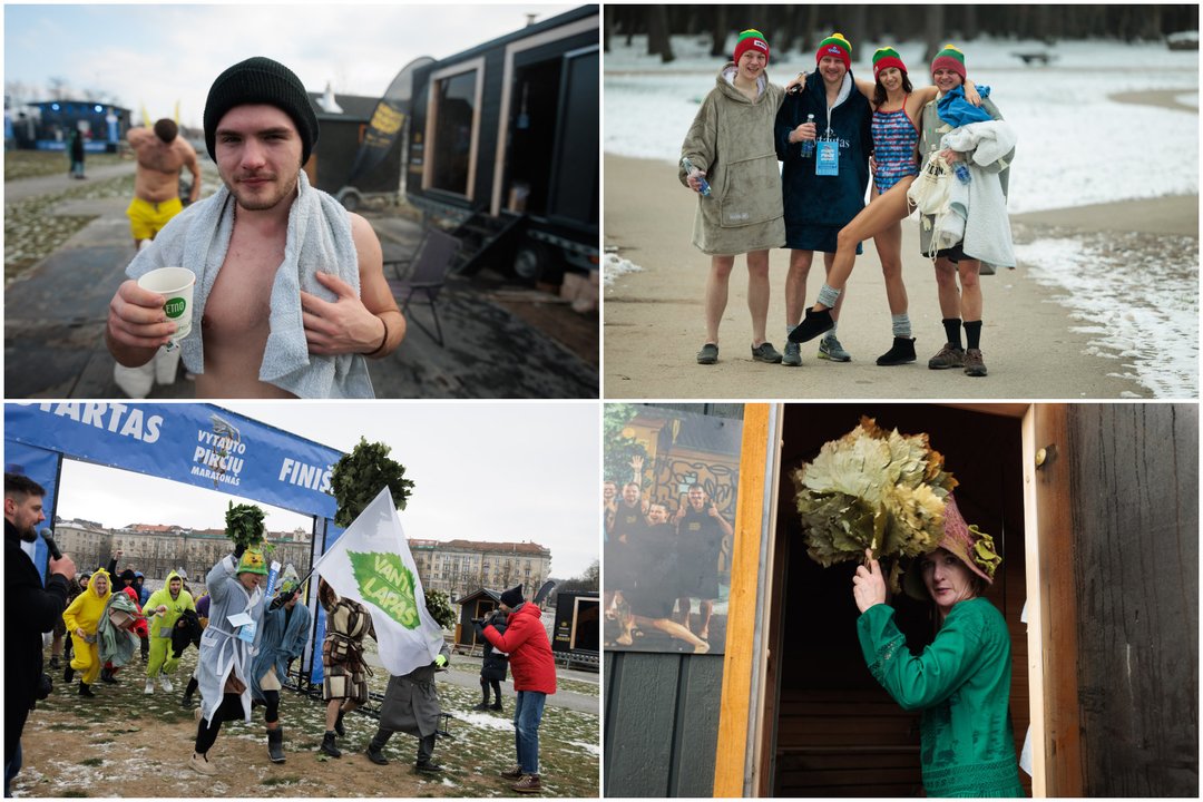 Vilniuje įvyko pirmasis Lietuvoje pirčių maratonas.<br>Lrytas fotomontažas.