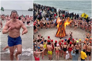 G. Paluckas nėrė į šaltas Baltijos bangas: pademonstravo puikią fizinę formą