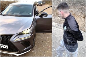 Gaudynės Lenkijos pasienyje: pasieniečiai 4 km vijosi Vokietijoje vogtą visureigį vairavusį beteisį biržietį 