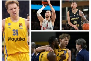 Ką iki vasario vidurio nuveikė užsienio klubuose žaidžiantys Lietuvos krepšininkai: kam atiteko laurai?