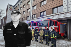 „Ugnis šį kartą buvo stipresnė...“: Ugniagesiai gelbėtojai pagerbė R. Venslauskio atminimą ir skyrė jautrius žodžius