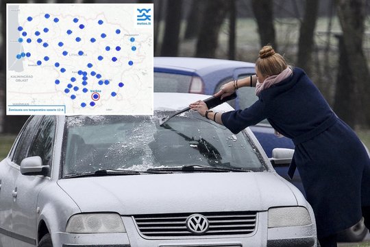 Užfiksuota šalčiausia šio šaltojo sezono naktis: temperatūra šioje vietoje siekė beveik -15 laipsnių
