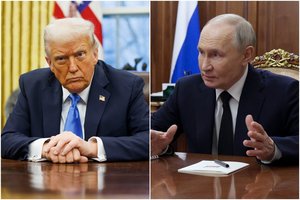 D. Trumpo pokalbis su V. Putinu: sutarė nedelsiant pradėti derybas dėl Ukrainos, prakalbo apie susitikimą Saudo Arabijoje