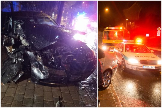 BMW X5 vairavęs vilnietis apdaužė kitą BMW – po avarijos pripūtė daugiau nei 4 prom.