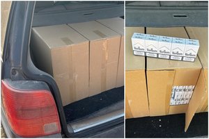 Pasieniečiai Panevėžyje pasirodė dviem senjorams iš automobilio į automobilį kraunant nelegalias cigaretes