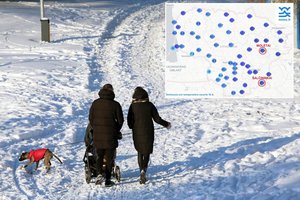 Atkeliavo tikra žiema: naktis buvo šalčiausia šią žiemą, kai kur vos per kelias valandas iškrito 7 cm sniego