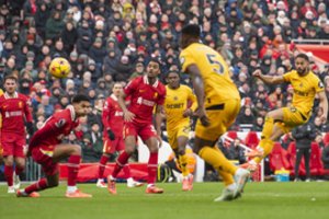 „Liverpool“ nuo 43 minutės nė karto nemušė į „Wolverhampton“ vartus, tačiau išlaikė pergalę